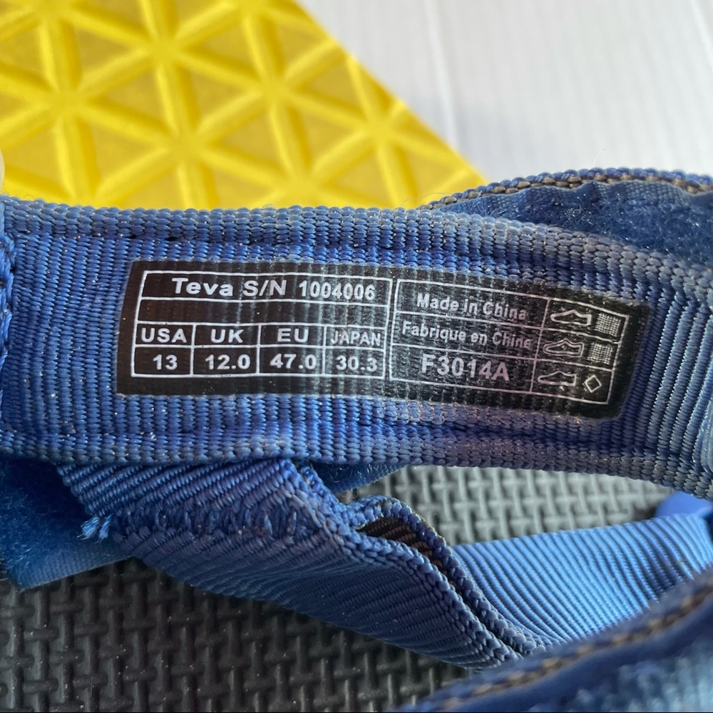 Teva | Blue Men's Sandals Size 13 - Picture 6 of 7